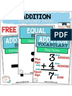 First Grade Addition Strategies Vocabulary