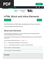 HTML Block and Inline Elements