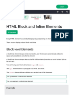 HTML Block and Inline Elements