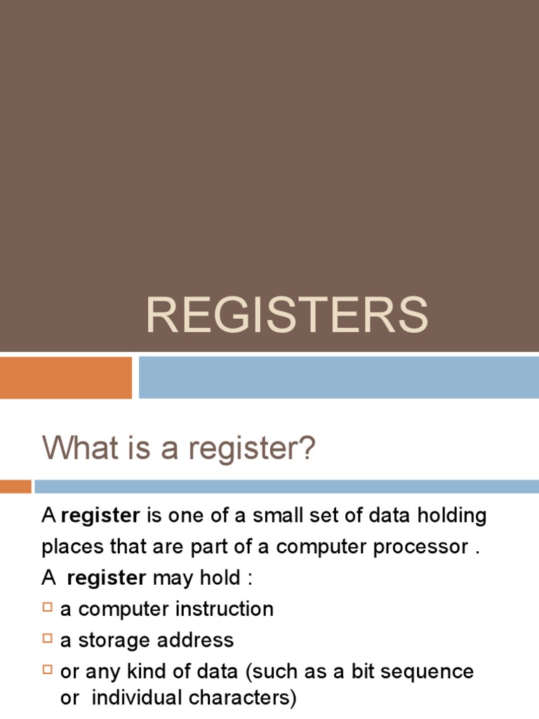 Overview of CPU Registers and Flags | PDF | Pointer (Computer ...