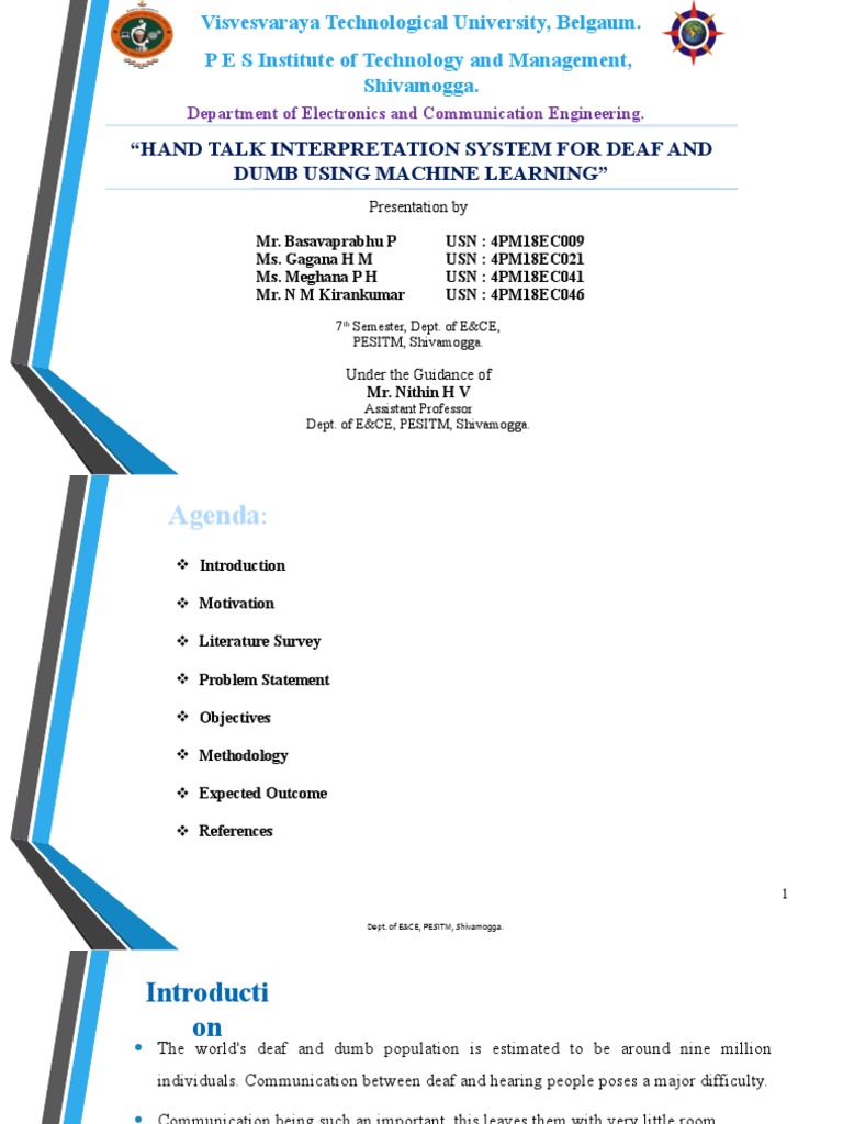 Sign Language Interpretation System | PDF | Sign Language | Gesture