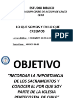 La importancia de los sacramentos en la Iglesia Pentecostal de Chile