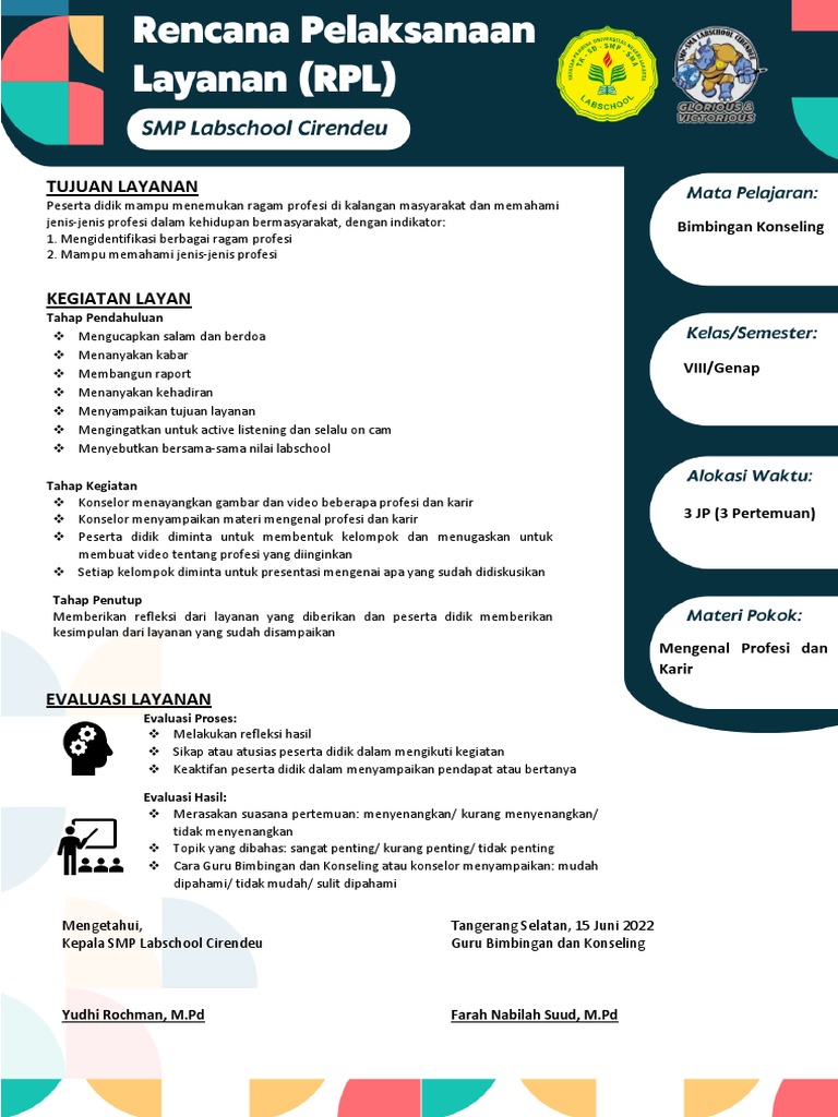 RPL KTSP K13 BK KELAS VIII 2223 Mengenal Profesi Dan Karir (GENAP ...