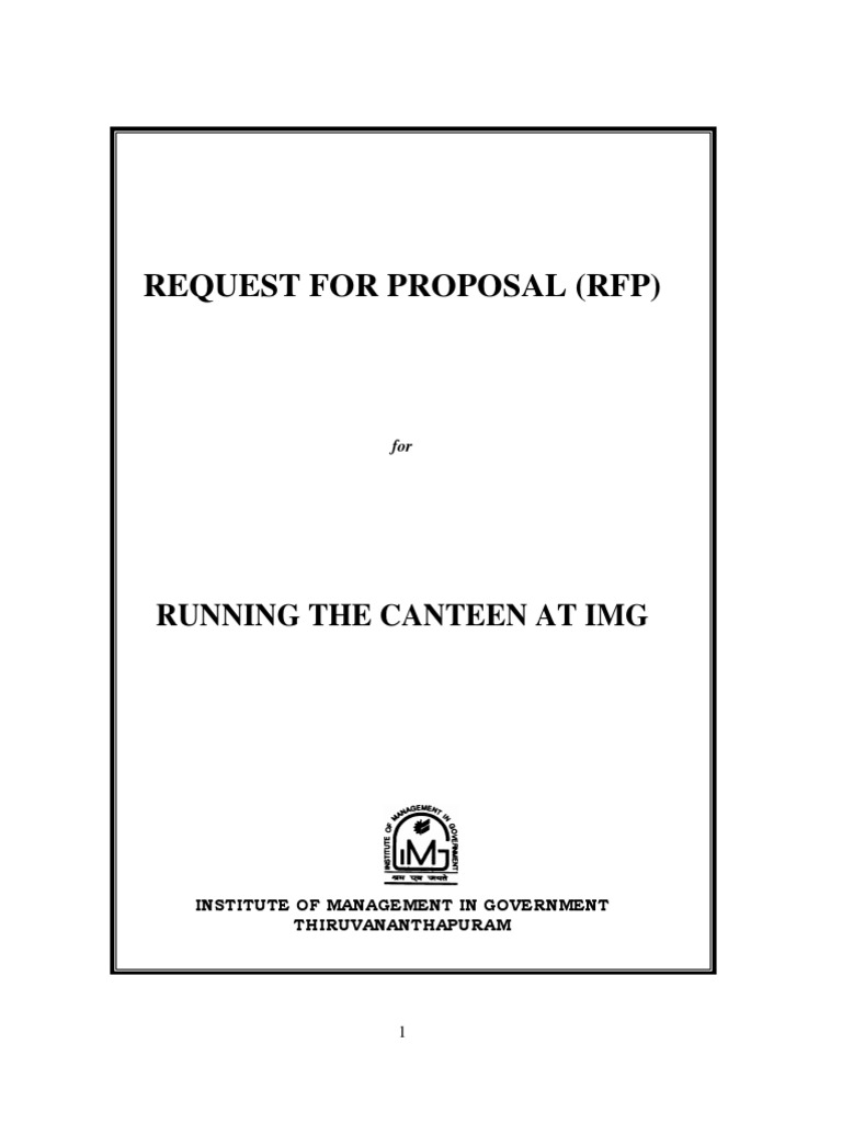 Canteen Request For Proposal Foods