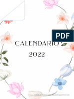 Calendario 2022 Flores Vertical
