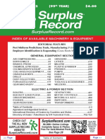 December 2022 Surplus Record Machinery & Equipment Directory
