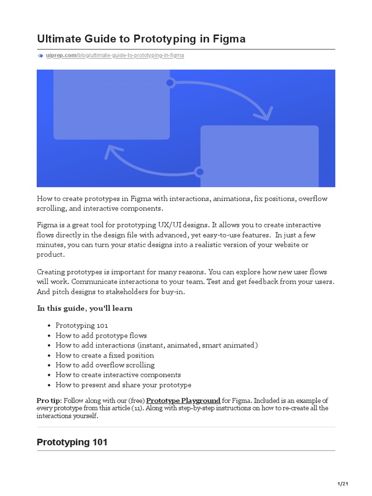 Ultimate Guide To Prototyping in Figma | PDF