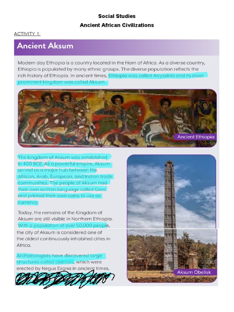 Ancient African Civilizations Overview | PDF | Social Science ...