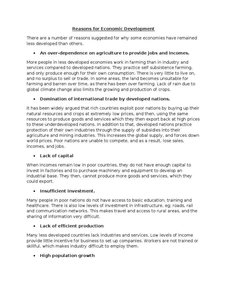 Economic Development | PDF | Developing Country | Economic Development