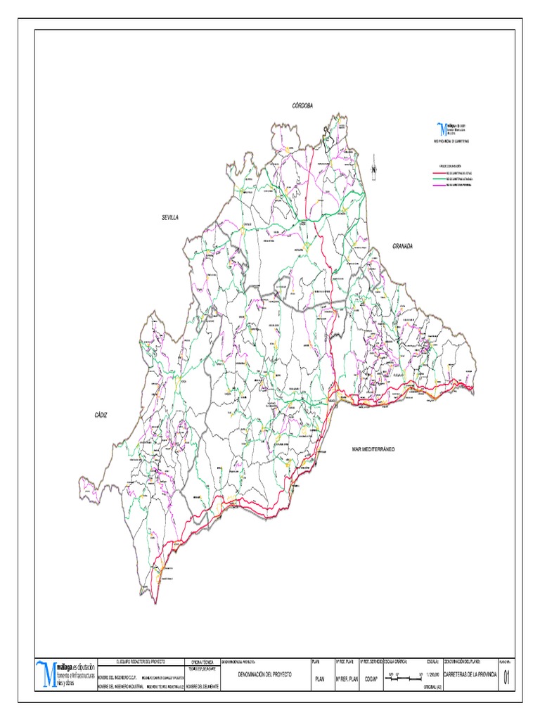 Mapa de Carreteras de La Provincia de Malaga v2 PDF