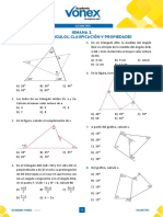 Triángulos: clasificación, propiedades y problemas geométricos