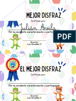 Diploma Certificado Infantil Egresado Escolar Azul