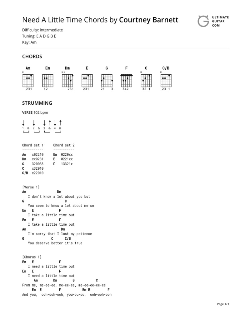 Need A Little Time Chords PDF Song Structure Musical Forms