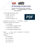 Lista de Exercicios 1.1 Conjuntos