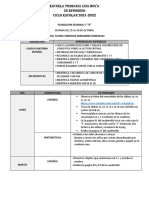 Primaria plan semanal octubre 1B