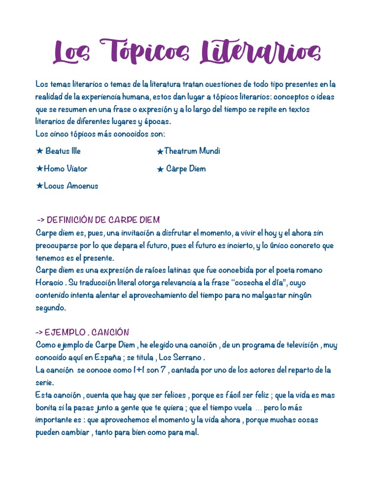 Topicos Literarios, Marina Rueda 2b | PDF | Horacio
