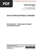 SANS5863 - Compressive Strength of Hardened Concrete