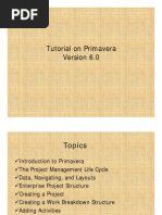 Download Primavera Tutorial - Version - 60 by Perwaiz SN60836824 doc pdf
