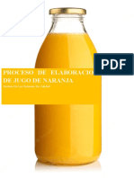 Proceso de elaboración de jugo de naranja