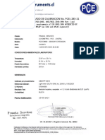 Certificado Calibracion - Luxometro - Pce Instrument - Chile - 2021 - FKS