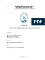 PRÁCTICA No 2 y 3 - Vias de Administracion y Metabolismo de Farmacos