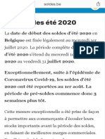 Date Soldes D'été 2020 Reportées en Belgique Soldes - Be