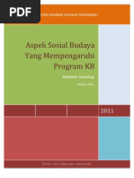 Aspek Sosial Budaya Yang Mempengaruhi Program KB