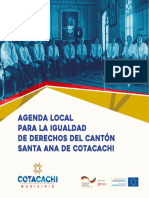 Agenda Cantonal para La Igualdad Cantón Cotacachi