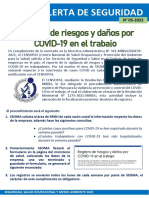 ALERTA DE SEGURIDAD N°5-2022 - Registro de Riesgos y Daños Por COVID-19 en El Trabajo