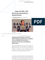 11-11-22 Diputados Del PAN y PRI Denuncian Penalmente A Samuel García