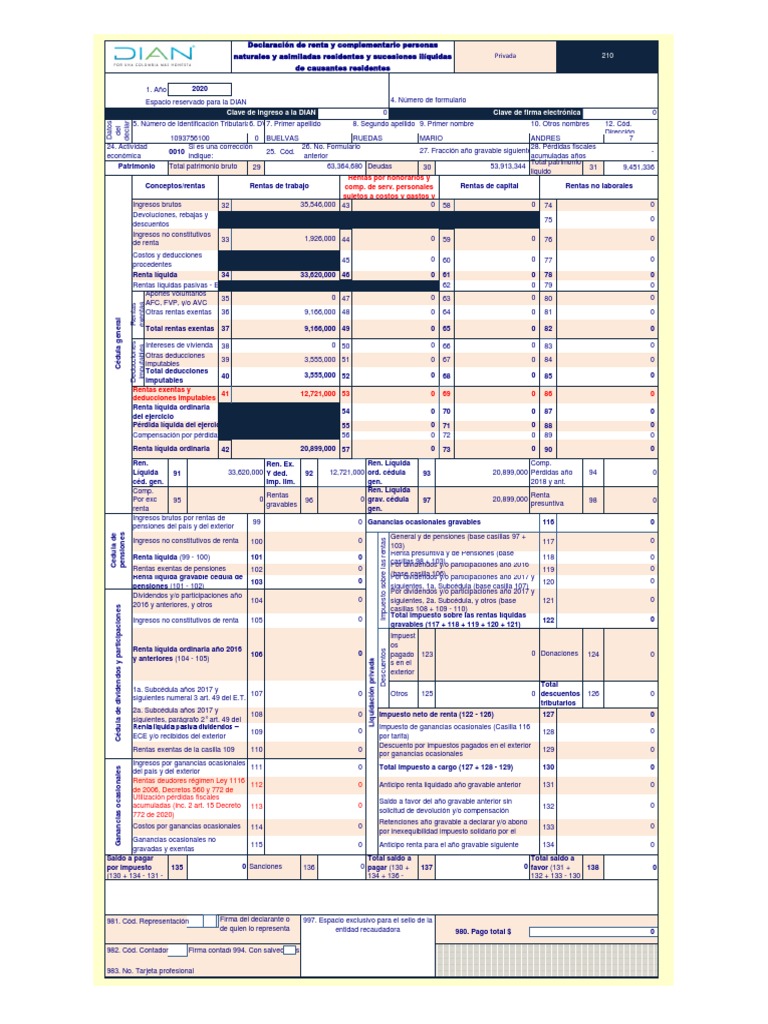 Formulario 210: Declaración de Renta 2022 | PDF | Economias | Pagos