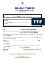 12 English Tenses Gap Filling Exercise 1