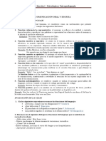 Comunicación oral y escrita I - Psicología funciones lenguaje