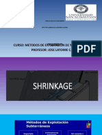 Método Shrinkage (I): evacuación del esponjamiento y alternativas de perforación