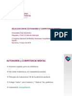 1 Relacion Entre Autonomia y Competencia Mental Inmaculada Ruiz