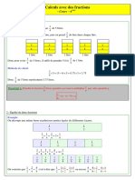 6eme Cours Calculs Avec Des Fractions