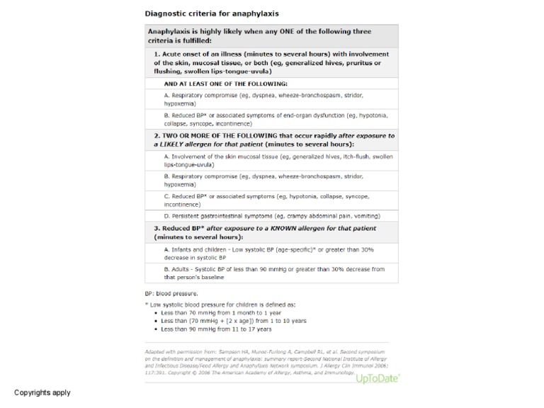Diagnostic Criteria For Anaphylaxis Pdf