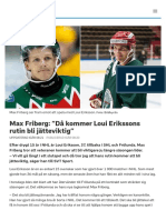 Max Friberg: "Då Kommer Loui Erikssons Rutin Bli Jätteviktig" - SVT Sport