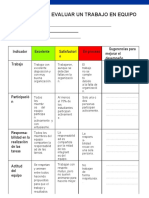 4 Rubrica para Evaluar Un Trabajo en Equipo