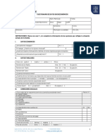 Cuestionario y Actualizacion de Datos Academicos