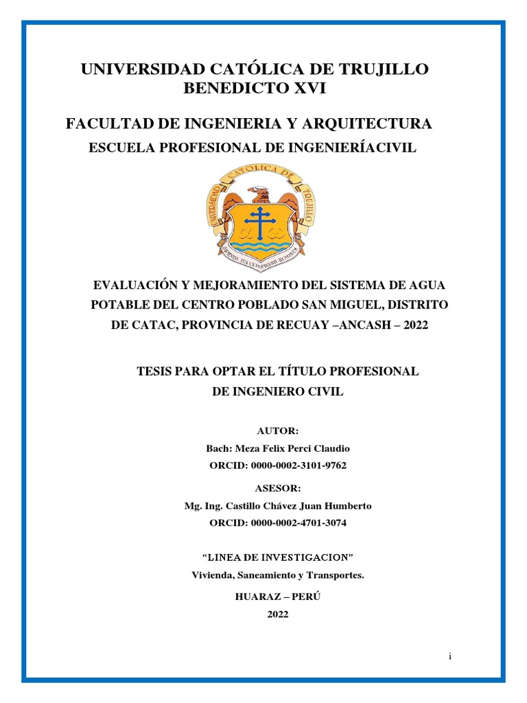 Informe de Proyecto Final Grupal UNIDAD II | PDF | Agua | Agua potable