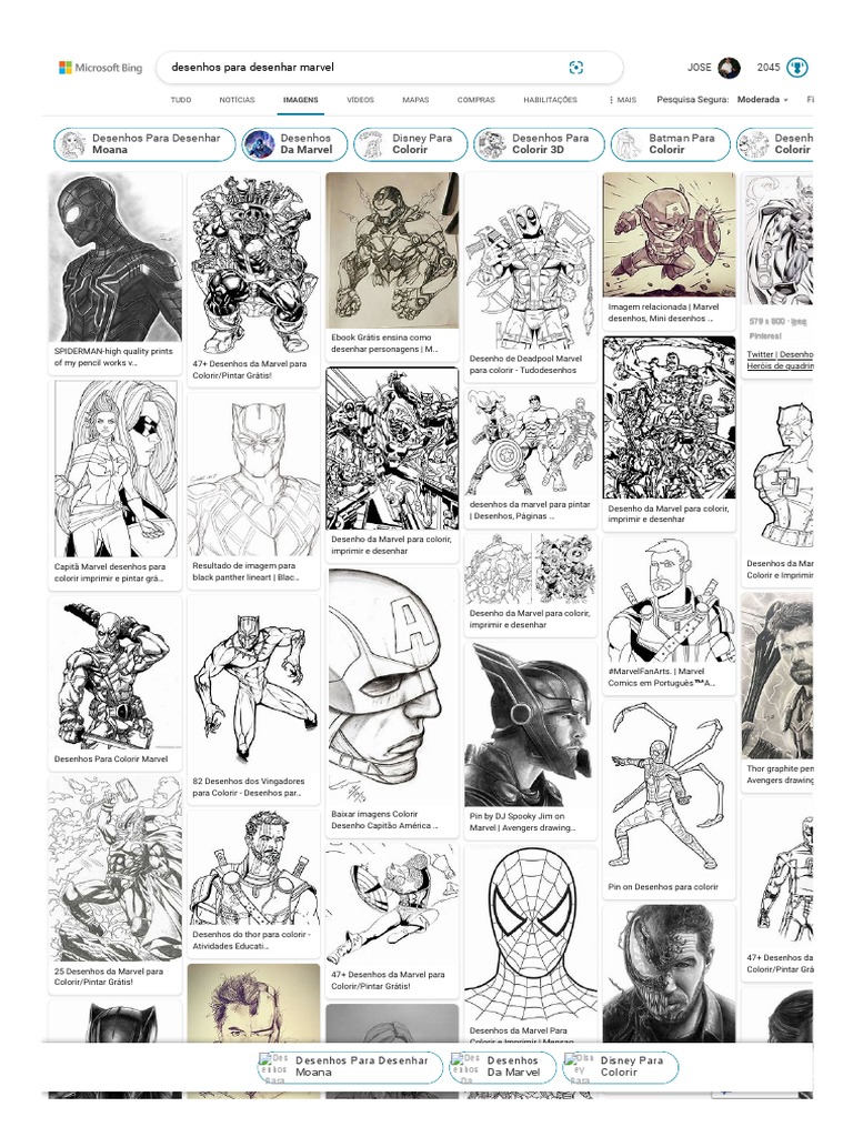 Desenhos para Desenhar Marvel - Bing Images | PDF, image size:768x1024
