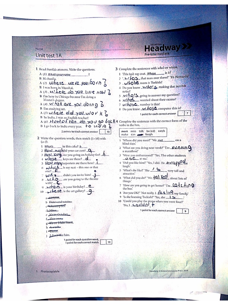 Examen Primer Parcial Inglés PDF