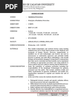 Course Outline - Radiation Protection