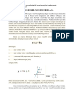 Uji Regresi Linear Sederhana