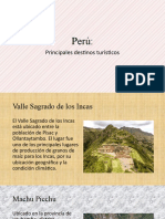 Principales destinos turísticos en Perú