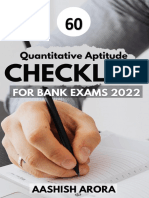 Quant Checklist 60 PDF 2022 by Aashish Arora