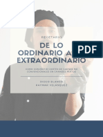 Recetario de Lo Ordinario A Lo Extraordinario