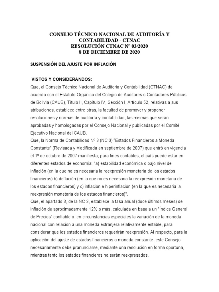 Consejo Técnico Nacional de Auditoría y Contabilidad | PDF | Inflación ...