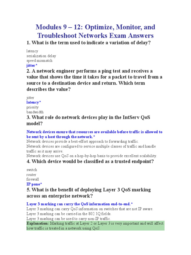 QoS Strategies for Network Optimization | PDF | Computer Network ...